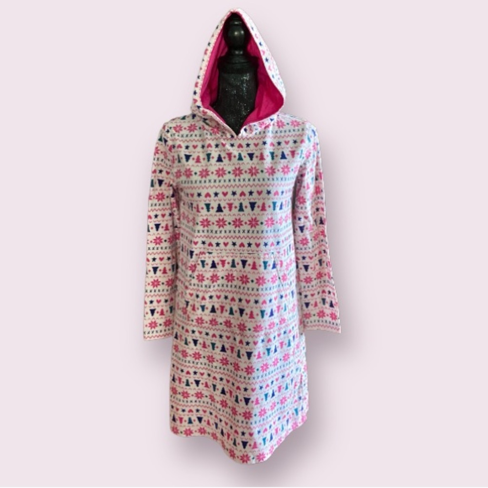 Cat & Jack Christmas Hoodie Fleece Nightgown - Picture 2 of 12